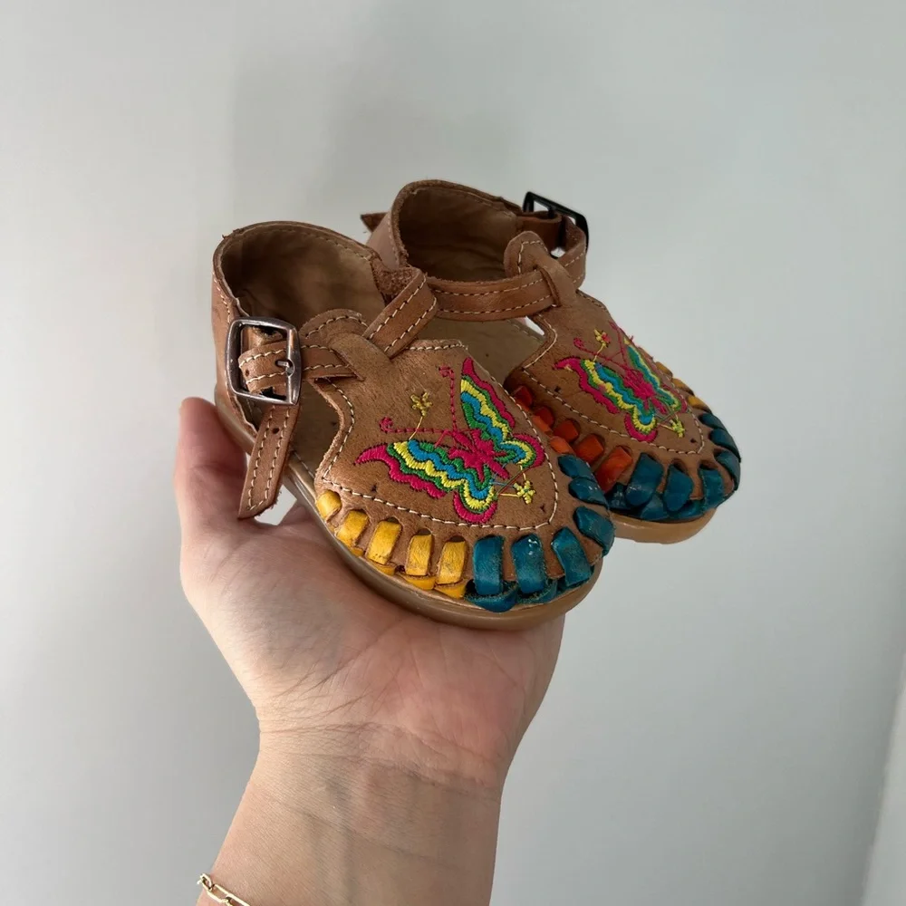 Colorful Huaraches Embroidered Infant Shoes
